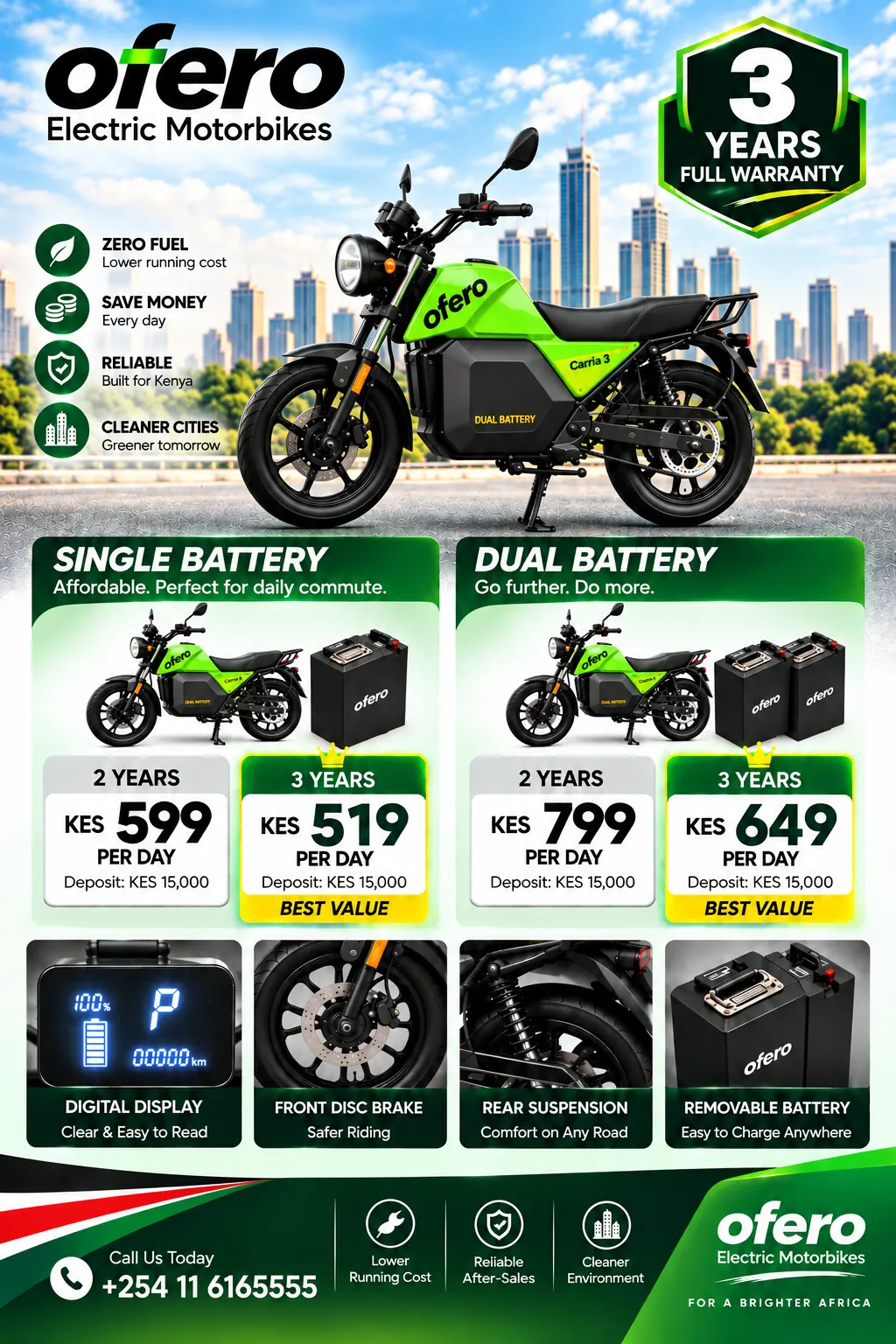 Ofero Carria 3 promotional financing offer in Kenya